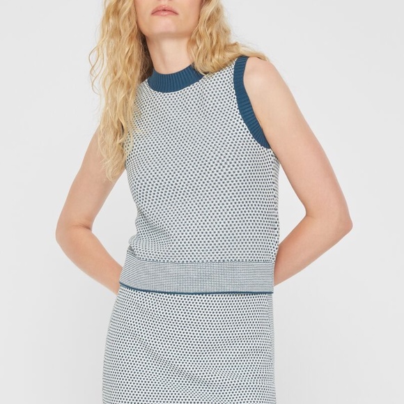 Textured Mock Shell - New With Tags - NEVER WORN - Blue Multi - Picture 1 of 5